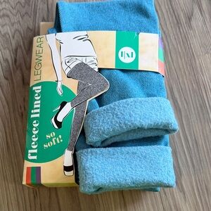 Blue Fleece Lined Legwear